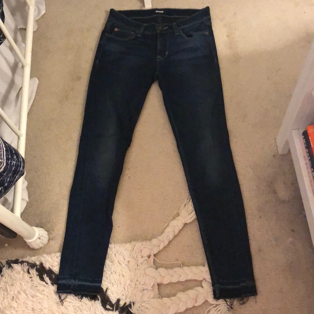 Hudson dark wash skinny jeans
